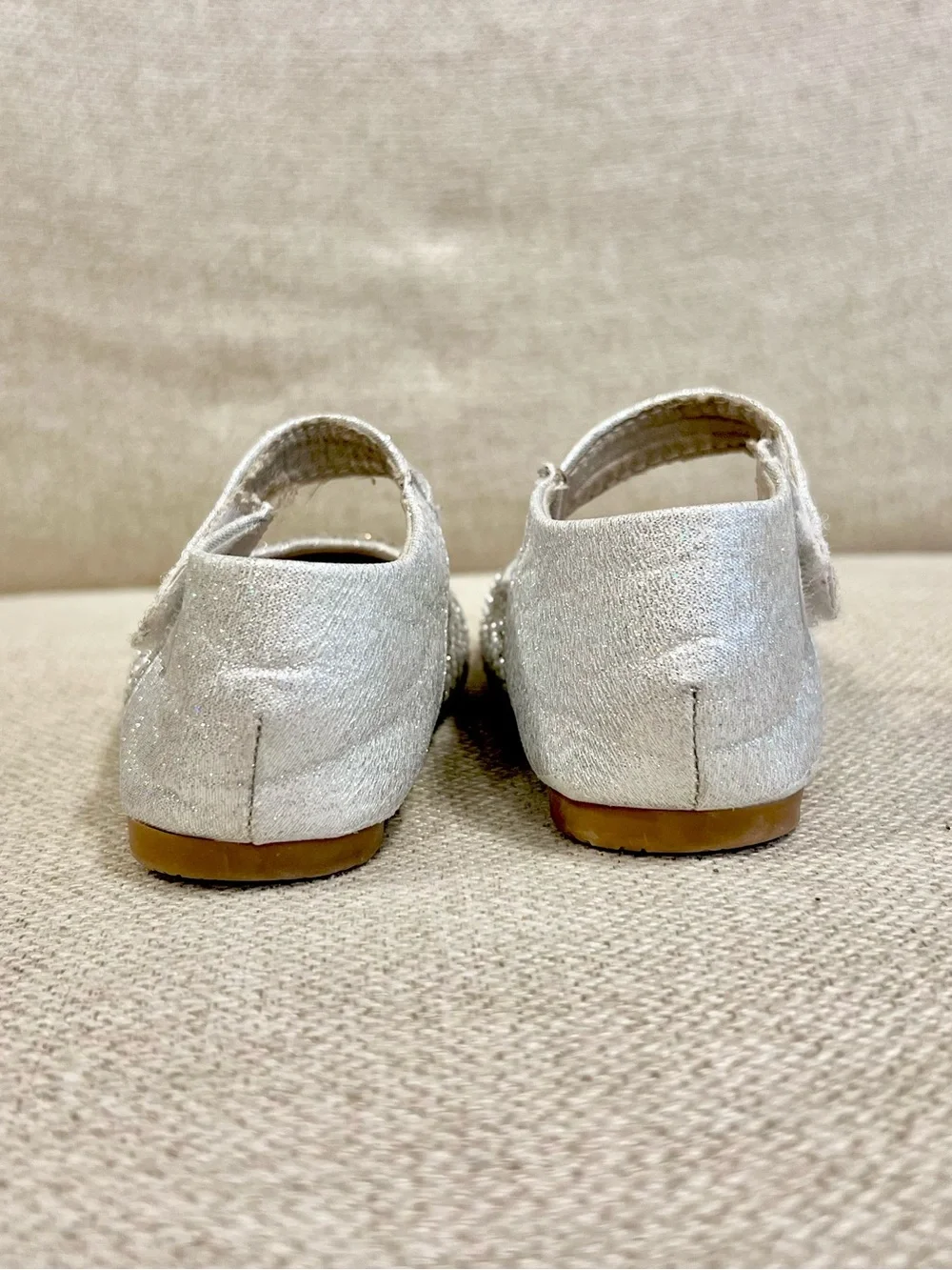 De Blossom Kids Sz 6 Toddler Helen Silver Pearl Rhinestone Mary Jane Dress Shoes